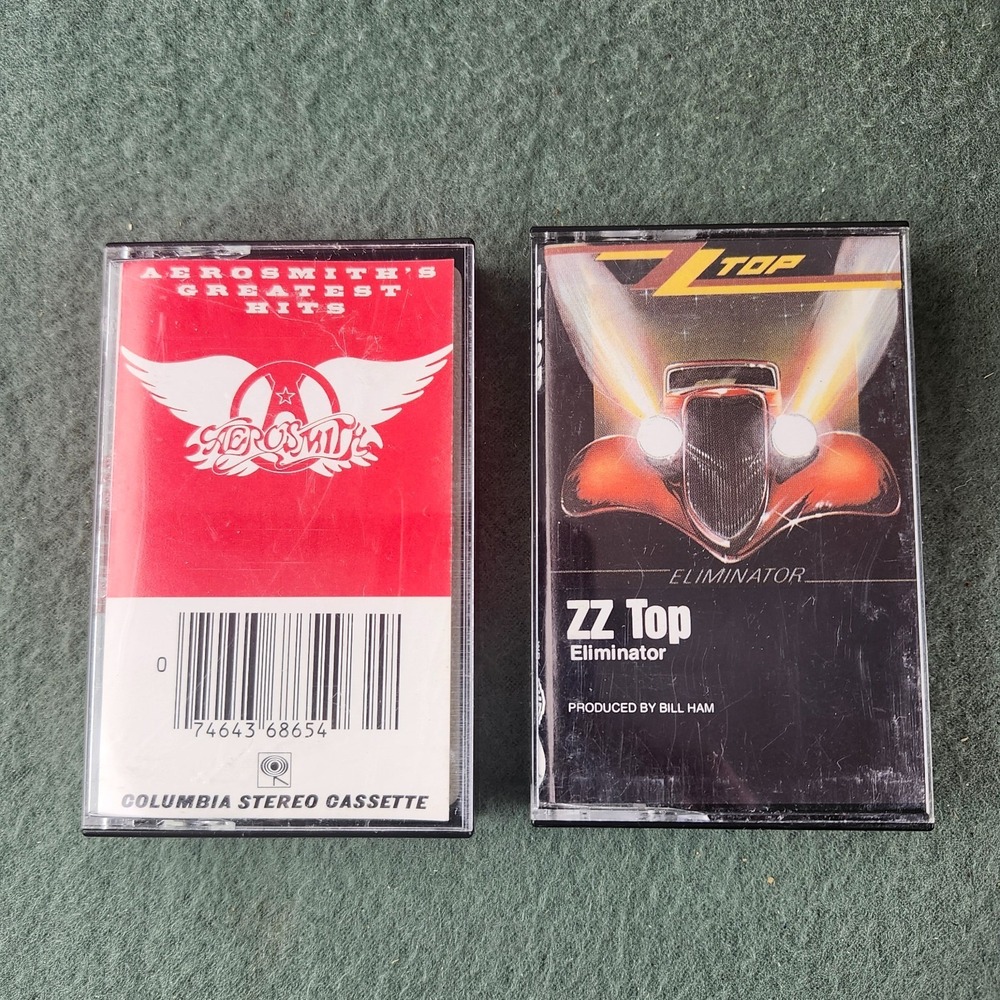 Lot Of‎ 2 Rock CASSETTE TAPES: ZZ Top Eliminator & Aerosmith Greatest Hits